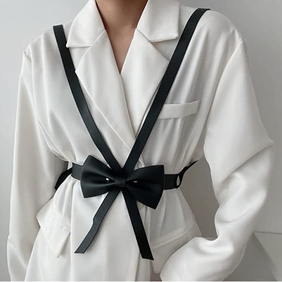 Plus size belt, Punk Belly waist belt, body chain plus, black leather belt, plus main image 5